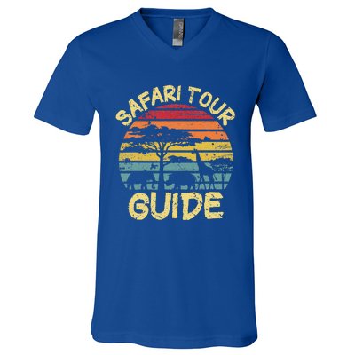 Funny Halloween Costume Vintage Safari Tour Guide V-Neck T-Shirt