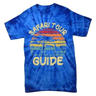 Funny Halloween Costume Vintage Safari Tour Guide Tie-Dye T-Shirt