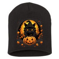 Funny Halloween Cat Costume Pumpkin Cat Black Cat Halloween Short Acrylic Beanie