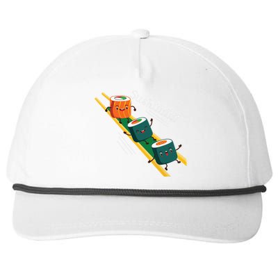 Funny Happy Cute Sushi Anime Character Kawaii Japaneses Food Snapback Five-Panel Rope Hat