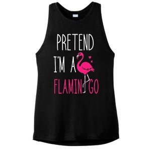 Flamingo Halloween Costume Pretend I'm a Flamingo Pink Ladies PosiCharge Tri-Blend Wicking Tank