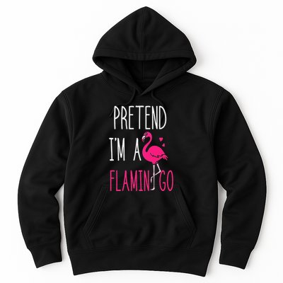 Flamingo Halloween Costume Pretend I'm a Flamingo Pink Hoodie