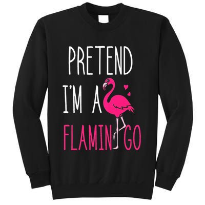 Flamingo Halloween Costume Pretend I'm a Flamingo Pink Sweatshirt