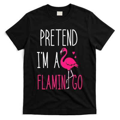 Flamingo Halloween Costume Pretend I'm a Flamingo Pink T-Shirt