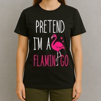 Flamingo Halloween Costume Pretend I'm a Flamingo Pink T-Shirt