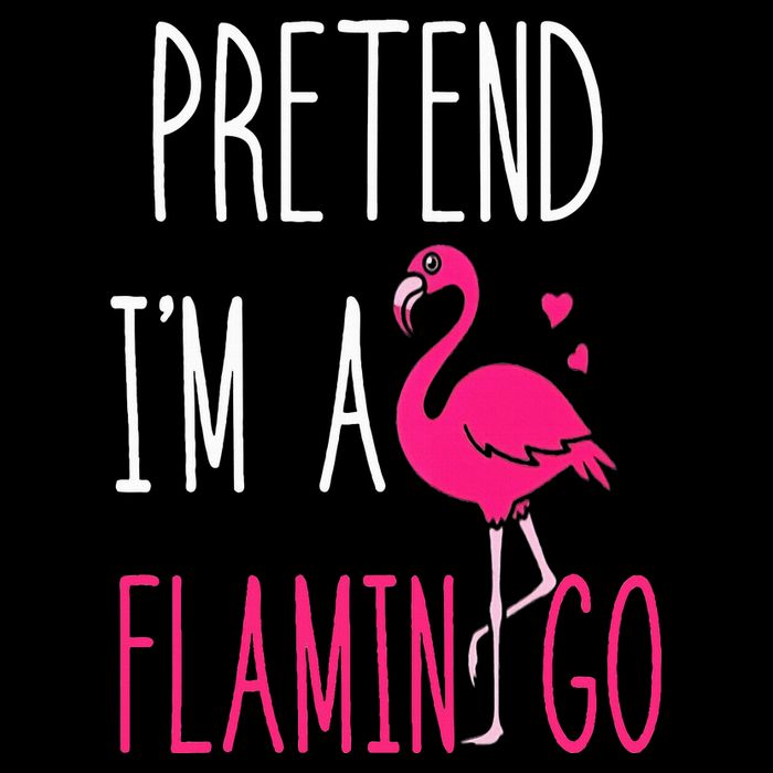 Flamingo Halloween Costume Pretend I'm a Flamingo Pink Tall T-Shirt