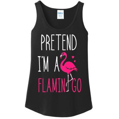 Flamingo Halloween Costume Pretend I'm a Flamingo Pink Ladies Essential Tank