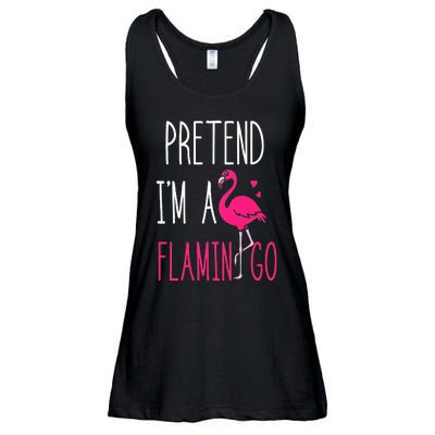 Flamingo Halloween Costume Pretend I'm a Flamingo Pink Ladies Essential Flowy Tank