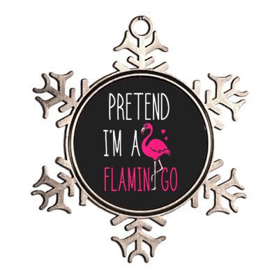 Flamingo Halloween Costume Pretend I'm a Flamingo Pink Metallic Star Ornament