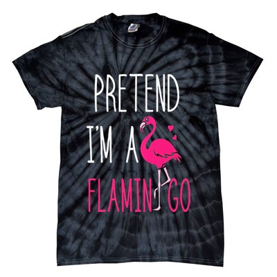 Flamingo Halloween Costume Pretend I'm a Flamingo Pink Tie-Dye T-Shirt