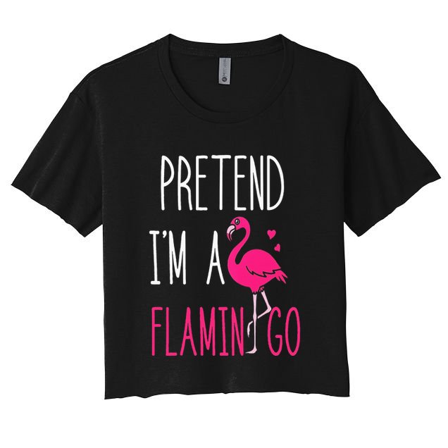 Flamingo Halloween Costume Pretend I'm a Flamingo Pink Crop Top