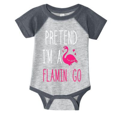 Flamingo Halloween Costume Pretend I'm a Flamingo Pink Infant Baby Jersey Bodysuit