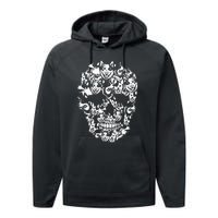 Fun Halloween Costume Skull Australian Cattle Dog Lover Performance Fleece Hoodie