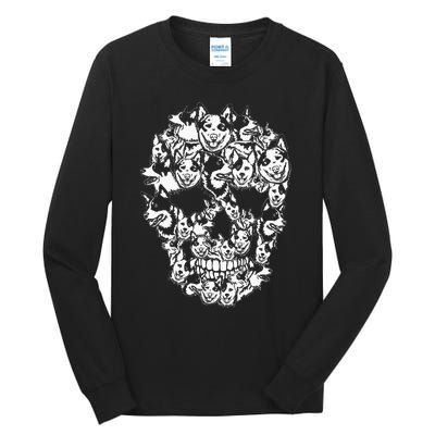 Fun Halloween Costume Skull Australian Cattle Dog Lover Tall Long Sleeve T-Shirt