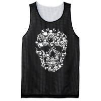 Fun Halloween Costume Skull Australian Cattle Dog Lover Mesh Reversible Basketball Jersey Tank