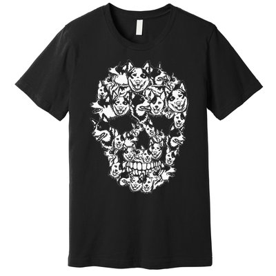 Fun Halloween Costume Skull Australian Cattle Dog Lover Premium T-Shirt