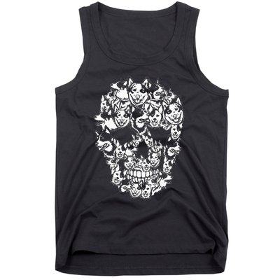 Fun Halloween Costume Skull Australian Cattle Dog Lover Tank Top