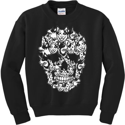 Fun Halloween Costume Skull Australian Cattle Dog Lover Kids Sweatshirt