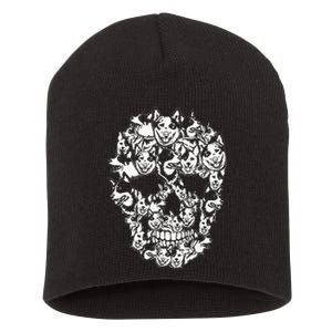 Fun Halloween Costume Skull Australian Cattle Dog Lover Short Acrylic Beanie