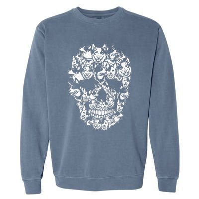 Fun Halloween Costume Skull Australian Cattle Dog Lover Garment-Dyed Sweatshirt