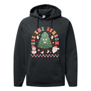 Festive Holiday Celebration Artwork Performance Fleece Hoodie