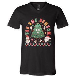 Festive Holiday Celebration Artwork V-Neck T-Shirt