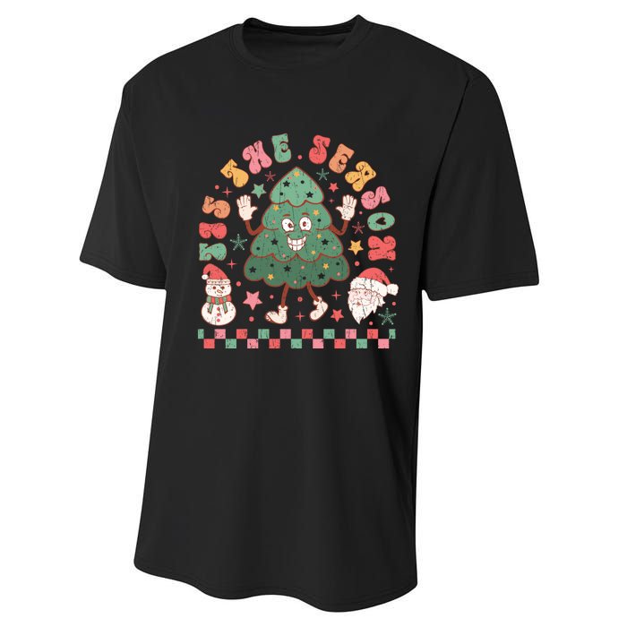 Festive Holiday Celebration Artwork Performance Sprint T-Shirt