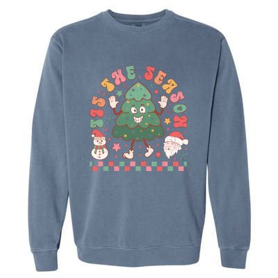 Festive Holiday Celebration Artwork Garment-Dyed Sweatshirt