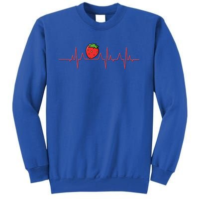 Fruit Heartbeat Citrus Delicious Strawberry Meaningful Gift Tall Sweatshirt