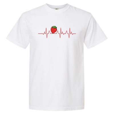 Fruit Heartbeat Citrus Delicious Strawberry Meaningful Gift Garment-Dyed Heavyweight T-Shirt