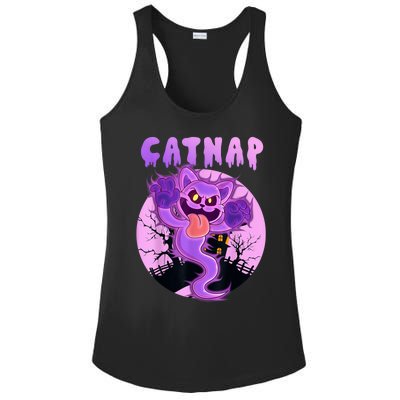 Funny Halloween Critters Ghost Cats Nap Spooky Season Ladies PosiCharge Competitor Racerback Tank