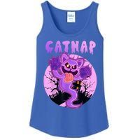 Funny Halloween Critters Ghost Cats Nap Spooky Season Ladies Essential Tank