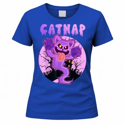 Funny Halloween Critters Ghost Cats Nap Spooky Season Women's T-Shirt