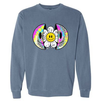 Funny Happy Cute Smile Smiling Face Summer Vacation Garment-Dyed Sweatshirt