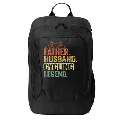 Father Husband Cycling Legend Bicycle Road Bike Dad Cyclist City Backpack