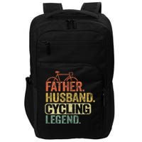 Father Husband Cycling Legend Bicycle Road Bike Dad Cyclist Impact Tech Backpack