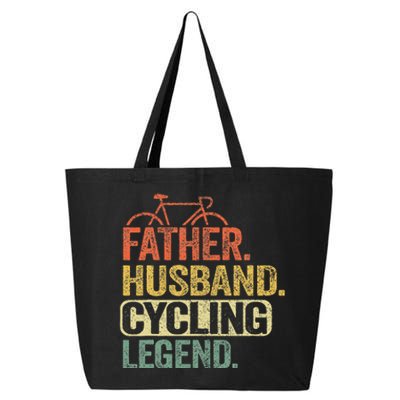 Father Husband Cycling Legend Bicycle Road Bike Dad Cyclist 25L Jumbo Tote