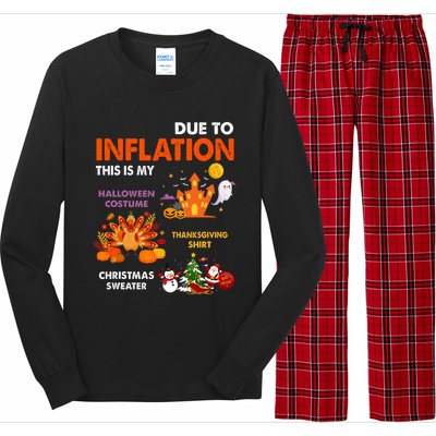 Funny Halloween Costume Thanksgiving Ugly Christmas Long Sleeve Pajama Set