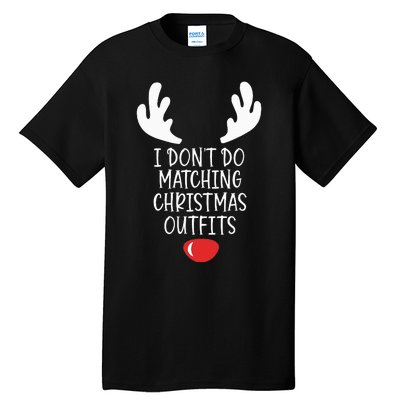 Festive Holiday Coordination Unique Couple Christmas Attire Tall T-Shirt