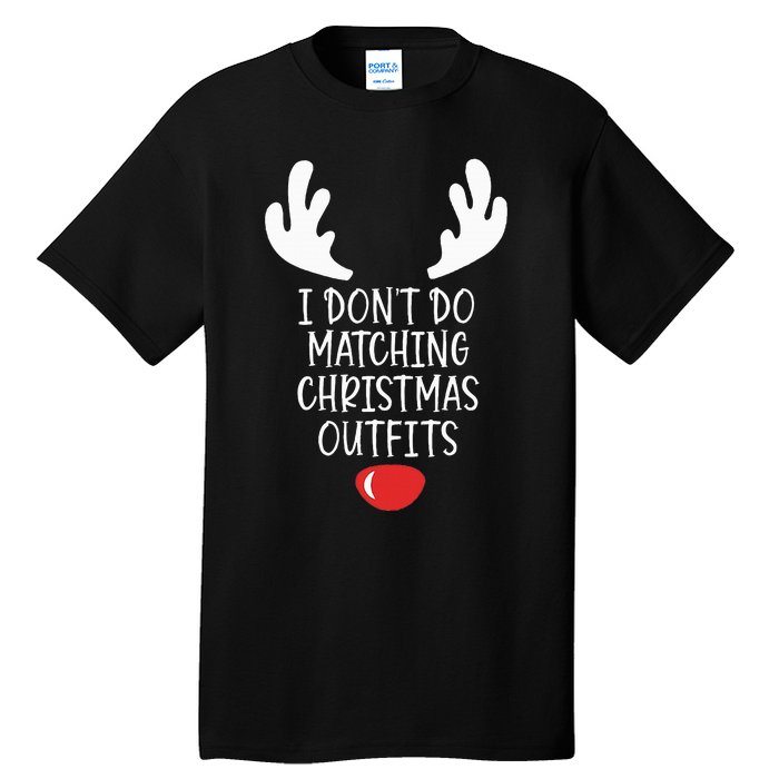 Festive Holiday Coordination Unique Couple Christmas Attire Tall T-Shirt