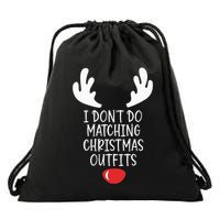 Festive Holiday Coordination Unique Couple Christmas Attire Drawstring Bag