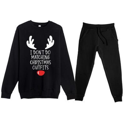 Festive Holiday Coordination Unique Couple Christmas Attire Premium Crewneck Sweatsuit Set