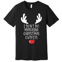 Festive Holiday Coordination Unique Couple Christmas Attire Premium T-Shirt