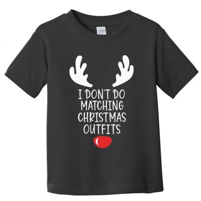 Festive Holiday Coordination Unique Couple Christmas Attire Toddler T-Shirt