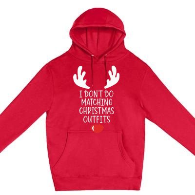 Festive Holiday Coordination Unique Couple Christmas Attire Premium Pullover Hoodie