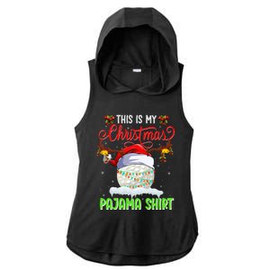 Funny Hockey Christmas Ugly Sweater Hockey Xmas Outfit Gift Ladies PosiCharge Tri-Blend Wicking Draft Hoodie Tank