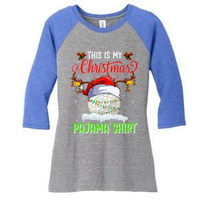 Funny Hockey Christmas Ugly Sweater Hockey Xmas Outfit Gift Women's Tri-Blend 3/4-Sleeve Raglan Shirt