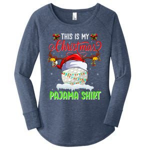 Funny Hockey Christmas Ugly Sweater Hockey Xmas Outfit Gift Women's Perfect Tri Tunic Long Sleeve Shirt