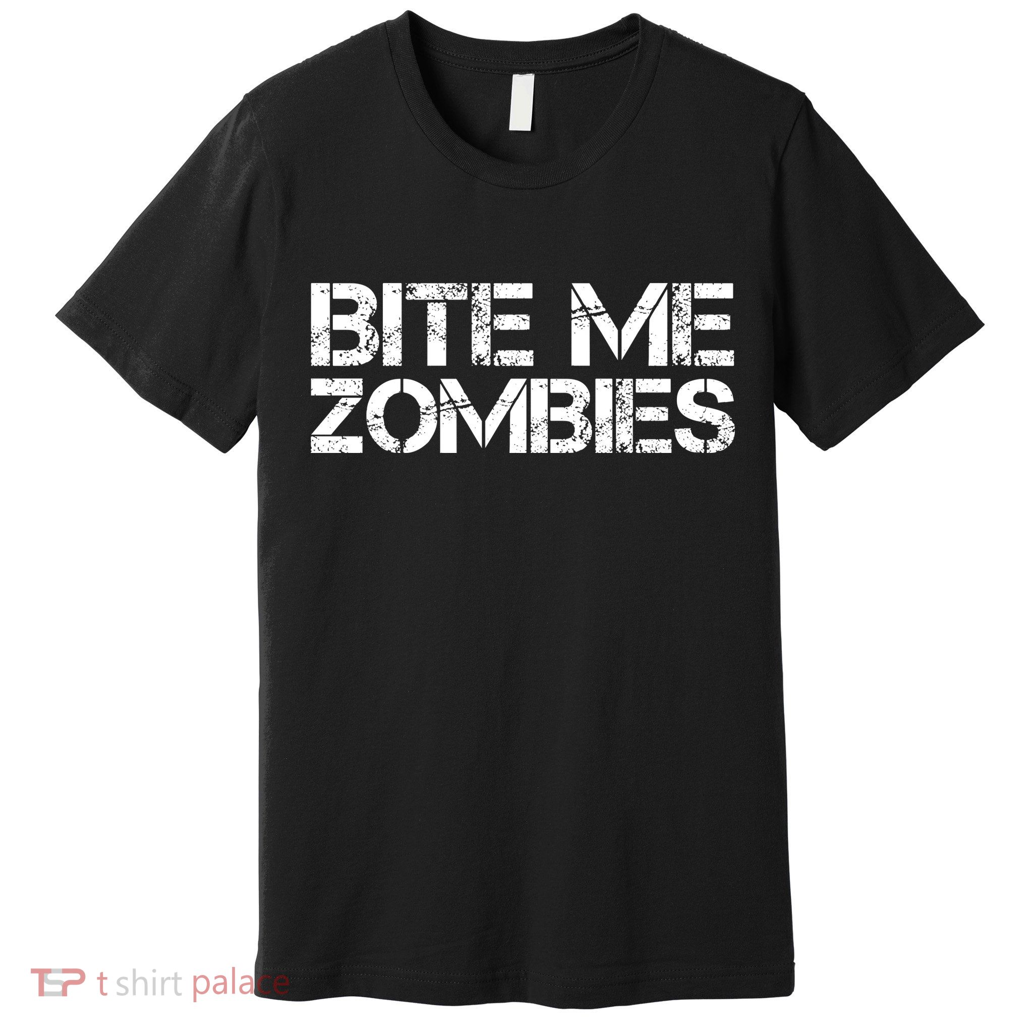 Funny Halloween, Cute Halloween, Bite Me Zombies Premium T-Shirt
