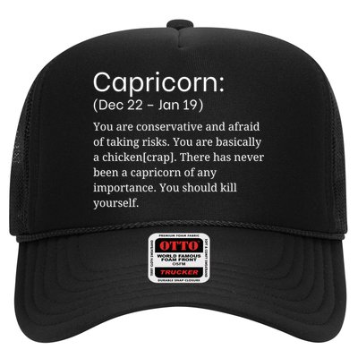 Funny Horoscope Capricorn Zodiac Sign Sarcastic Astrology Gift Trucker Hat